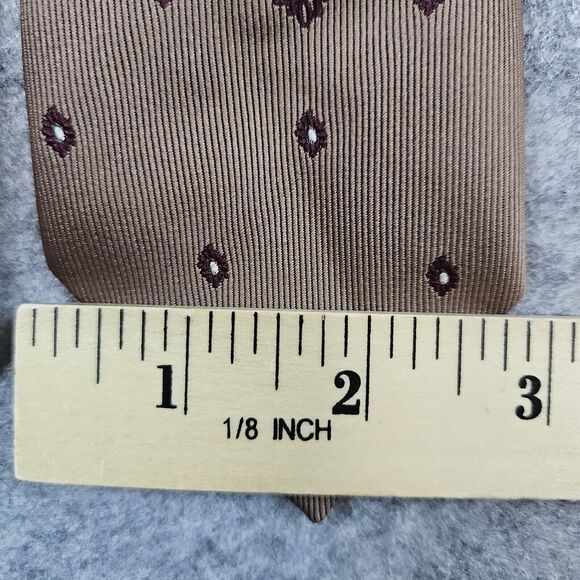 Christian Dior Necktie Goldsmith's Memphis Gold Geometric Print Polyester & Silk - Picture 7 of 8